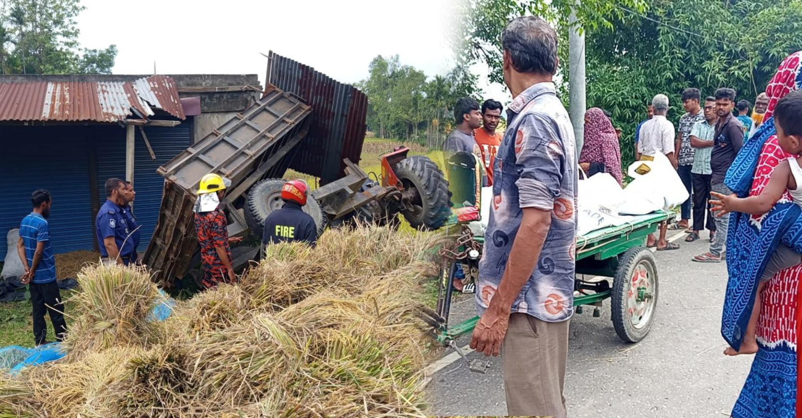 নকলায় যাত্রীবাহী বাসের ধাক্কায় নিহত মাহিন্দ্র চালক
