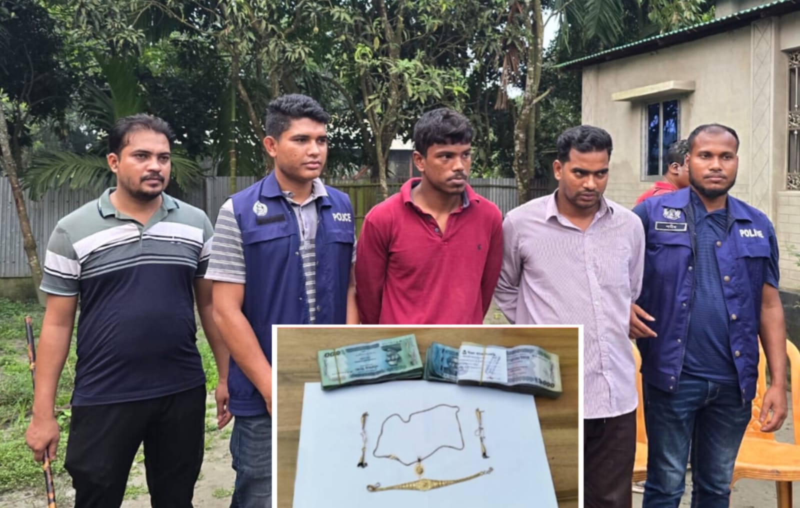 চোখ-মুখ বেঁধে লুট: কটিয়াদীতে প্রবাসীর ভাইসহ আটক ২